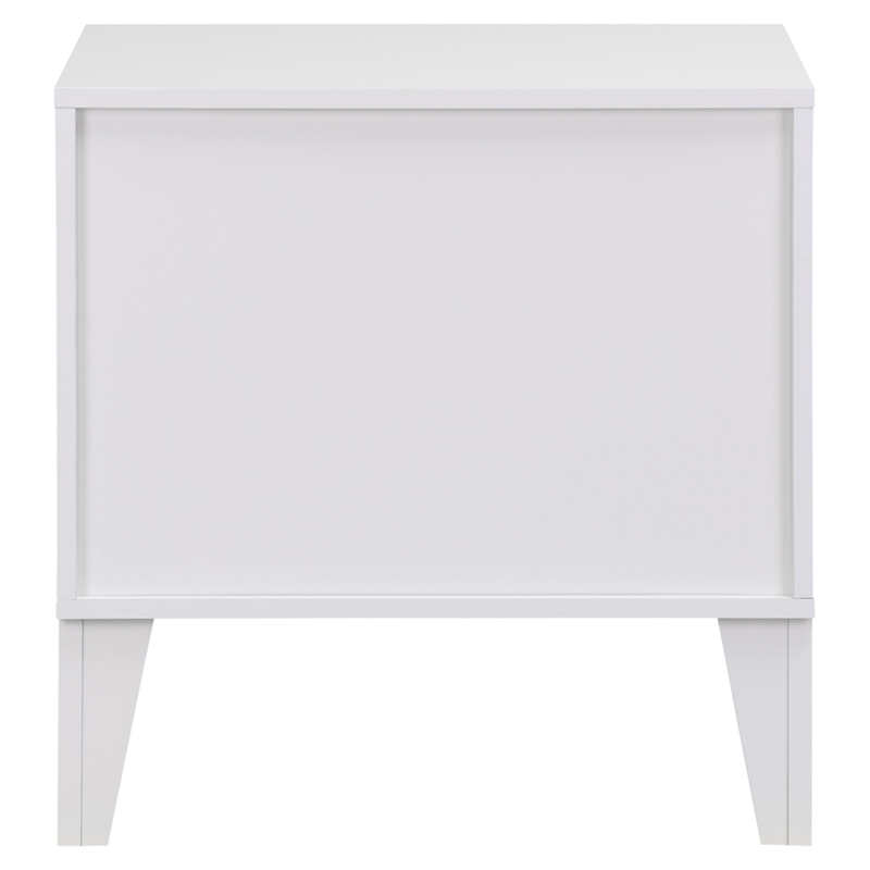 Safavieh Lovette 2 Drawer Wood Nightstand  in White