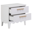 Safavieh Lovette 2 Drawer Wood Nightstand  in White