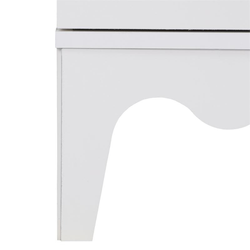 Safavieh Lovette 2 Drawer Wood Nightstand  in White