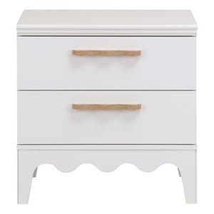 Safavieh Lovette 2 Drawer Wood Nightstand  in White