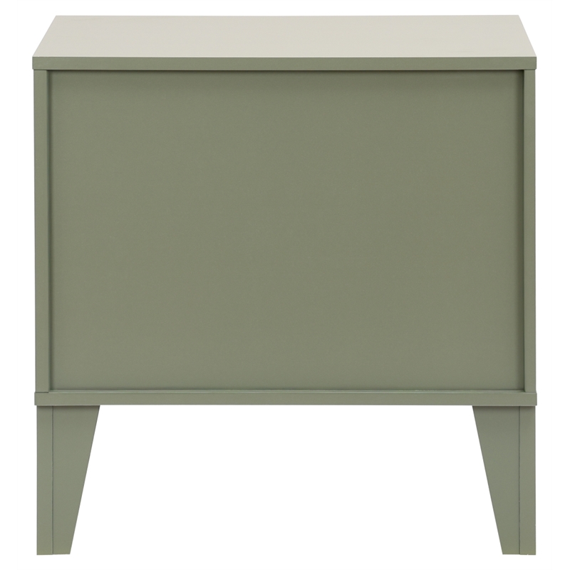 Safavieh Lovette 2 Drawer Wood Nightstand in Olive