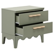 Safavieh Lovette 2 Drawer Wood Nightstand in Olive