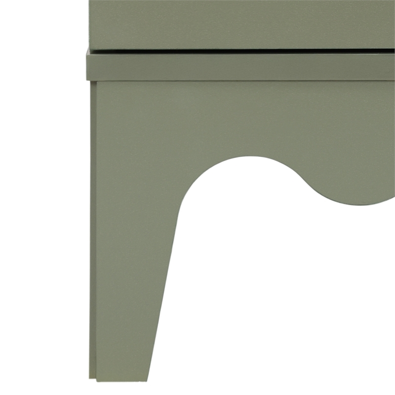 Safavieh Lovette 2 Drawer Wood Nightstand in Olive