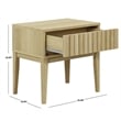 Safavieh Fidia 1 Drawer Wood Nightstand in Light Oak