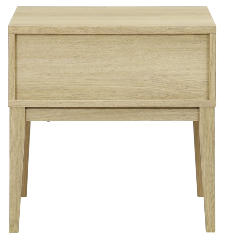 Safavieh Fidia 1 Drawer Wood Nightstand in Light Oak