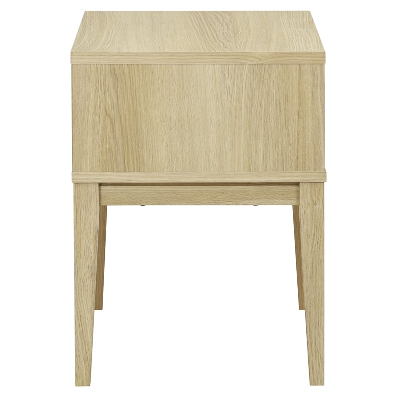 Safavieh Fidia 1 Drawer Wood Nightstand in Light Oak