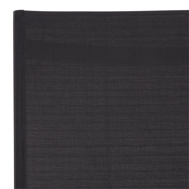 Safavieh Stanley Aluminum Chaise Lounge  in Black / Black