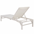 Safavieh Stanley Aluminum Chaise Lounge in White / White