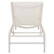 Safavieh Stanley Aluminum Chaise Lounge in White / White