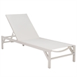 Safavieh Stanley Aluminum Chaise Lounge in White / White