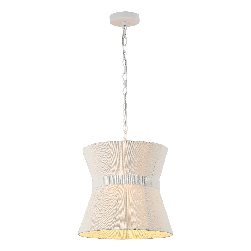 Safavieh Alora Rattan and Iron  Pendant in White