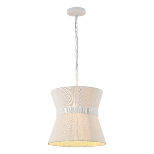Safavieh Alora Rattan and Iron  Pendant in White