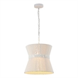 Safavieh Alora Rattan and Iron  Pendant in White