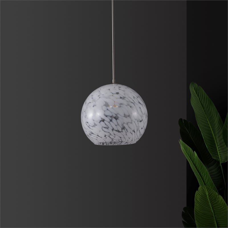 Safavieh Ines Pendant Glass and Iron in Nickel