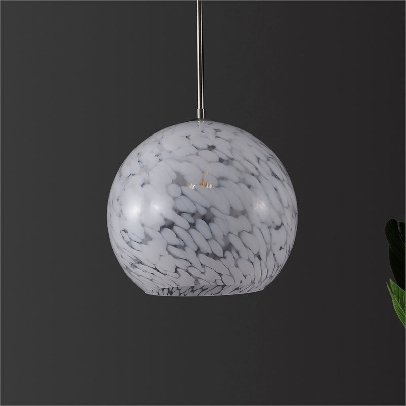 Safavieh Ines Pendant Glass and Iron in Nickel
