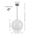Safavieh Ines Pendant Glass and Iron in Nickel