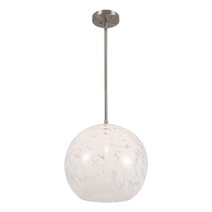Safavieh Ines Pendant Glass and Iron in Nickel