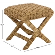 Safavieh Trishan Woven and Wood Stool  in Natural