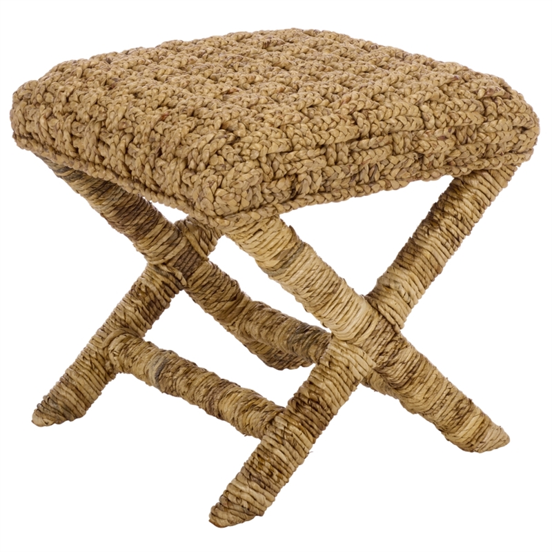 Safavieh Trishan Woven and Wood Stool  in Natural