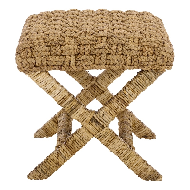 Safavieh Trishan Woven and Wood Stool  in Natural