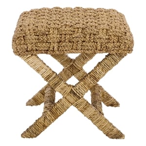 Safavieh Trishan Woven and Wood Stool  in Natural
