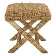Safavieh Trishan Woven and Wood Stool  in Natural