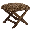 Safavieh Trishan Woven and Wood Stool  in Brown