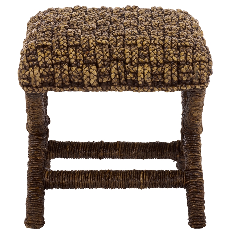 Safavieh Trishan Woven and Wood Stool  in Brown
