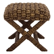 Safavieh Trishan Woven and Wood Stool  in Brown