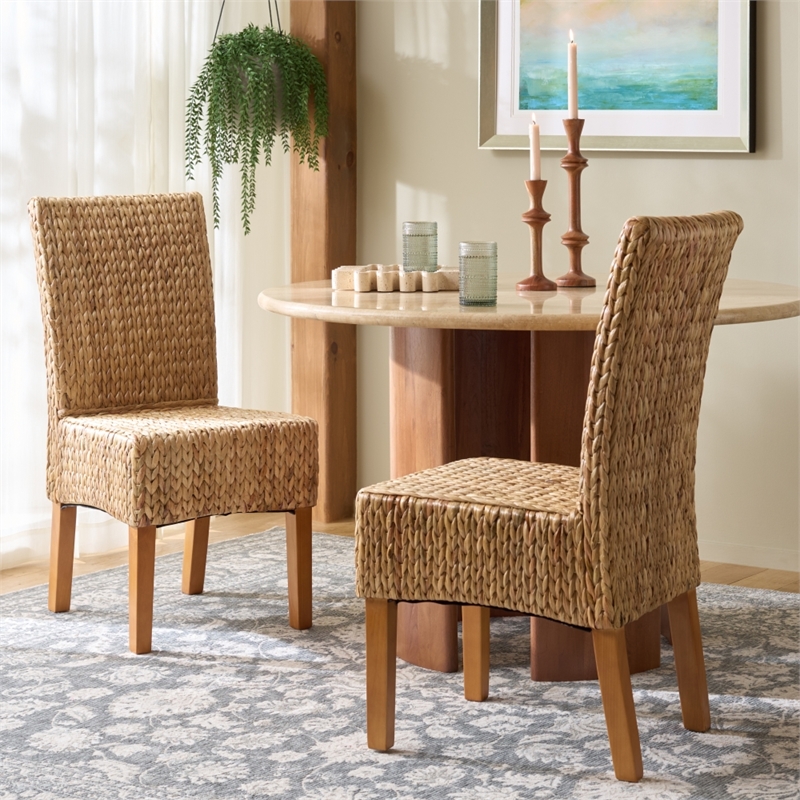 Safavieh Luz  Wood Dining Chair in Natural / Brown