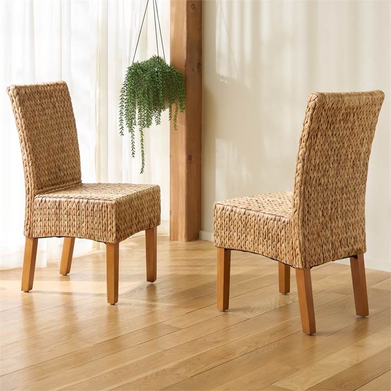 Safavieh Luz  Wood Dining Chair in Natural / Brown