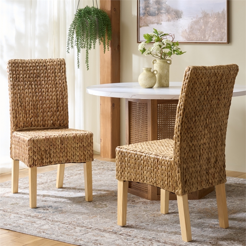 Safavieh Luz Wood Dining Chair in Natural / Natural