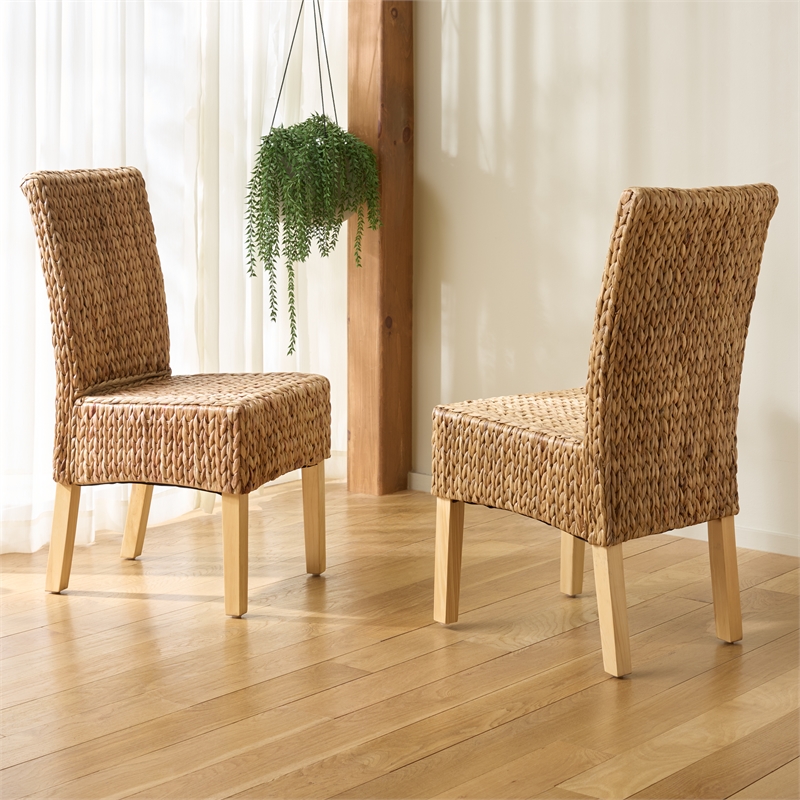 Safavieh Luz Wood Dining Chair in Natural / Natural