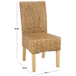 Safavieh Luz Wood Dining Chair in Natural / Natural
