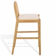 Safavieh Laylie Rattan and Wood Counter Stool  in Natural / White