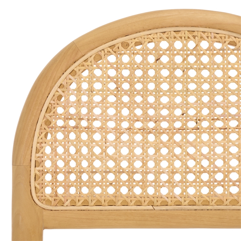 Safavieh Laylie Rattan and Wood Counter Stool  in Natural / White