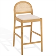 Safavieh Laylie Rattan and Wood Counter Stool  in Natural / White