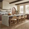 Safavieh Laylie Rattan and Wood Counter Stool  in Natural / White