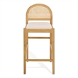 Safavieh Laylie Rattan and Wood Counter Stool  in Natural / White