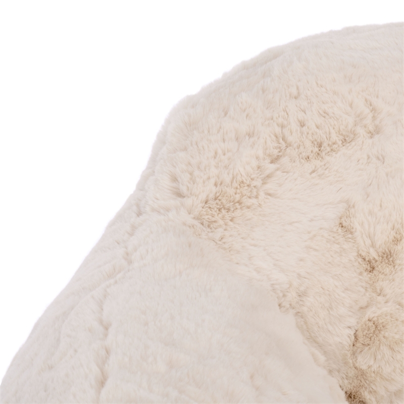 Safavieh Lorianna Fabric Bean Bag Chair in Cream