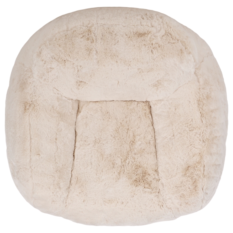 Safavieh Lorianna Fabric Bean Bag Chair in Cream