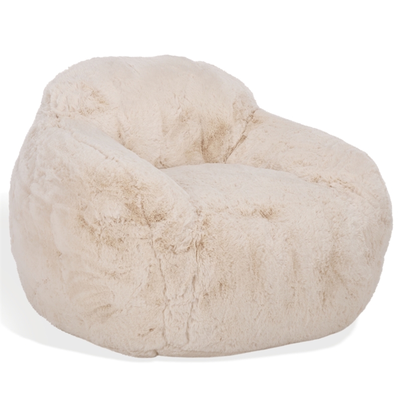 Safavieh Lorianna Fabric Bean Bag Chair in Cream