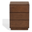 Safavieh Guillermo 3 Drawer Wood Nightstand in Walnut