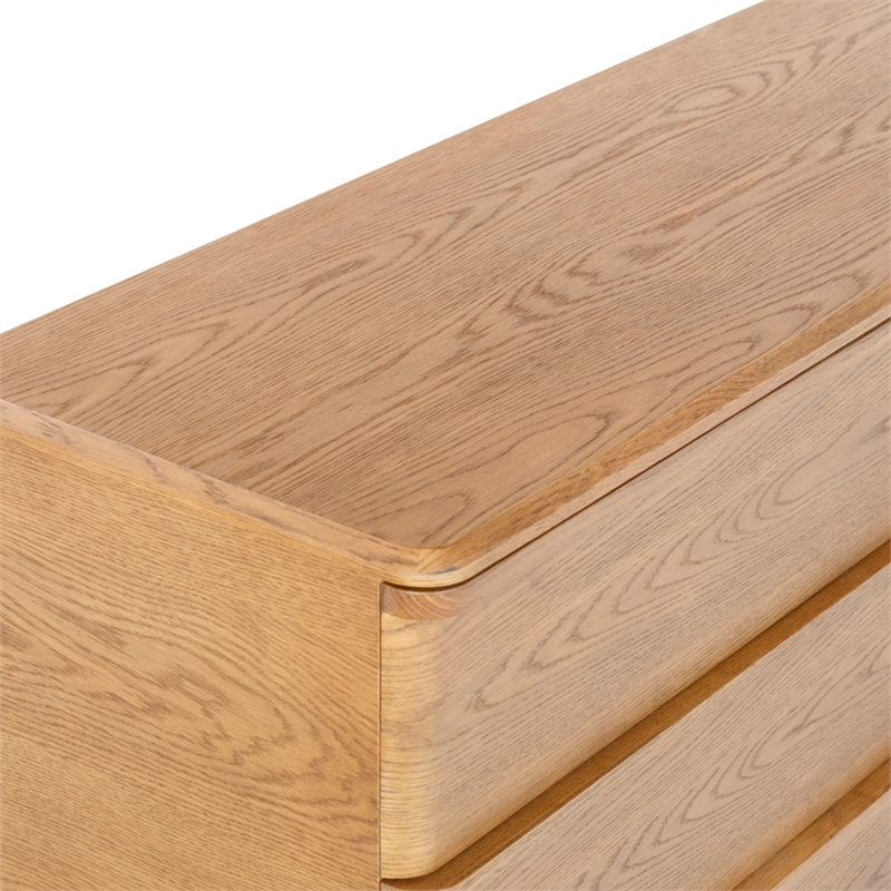 Safavieh Guillermo 6 Drawer Wood Dresser in Natural