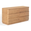Safavieh Guillermo 6 Drawer Wood Dresser in Natural