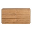Safavieh Guillermo 6 Drawer Wood Dresser in Natural