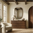 Safavieh Guillermo 6 Drawer Wood Dresser in Walnut