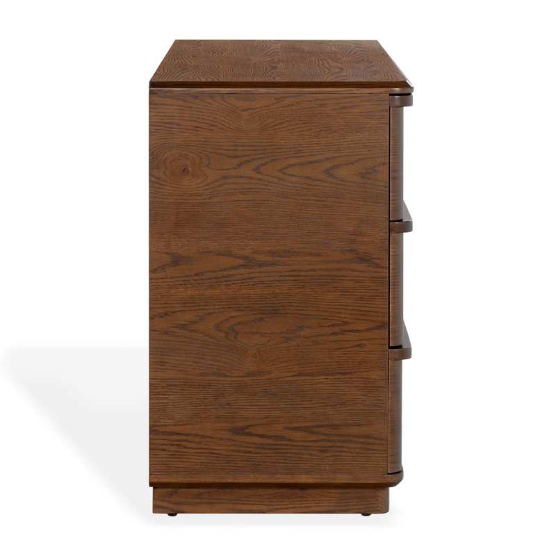 Safavieh Guillermo 6 Drawer Wood Dresser in Walnut