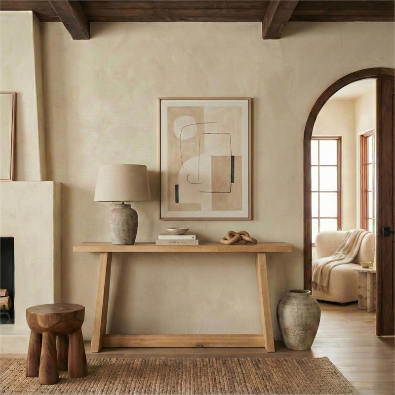 Safavieh Maliq Wood Console Table in Natural