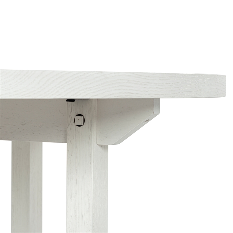Safavieh Clarastella Round Wood Dining Table in White